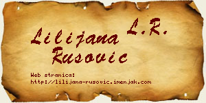 Lilijana Rusović vizit kartica